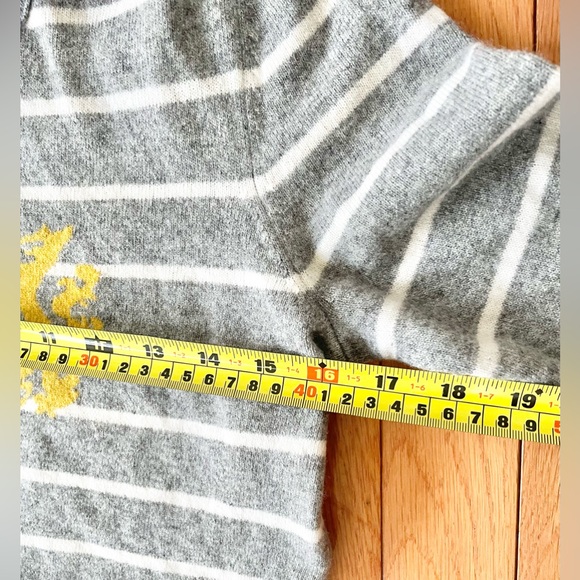 J. Crew Striped Wool/Cashmere Sweater with Crest Size Medium - Picture 9 of 9